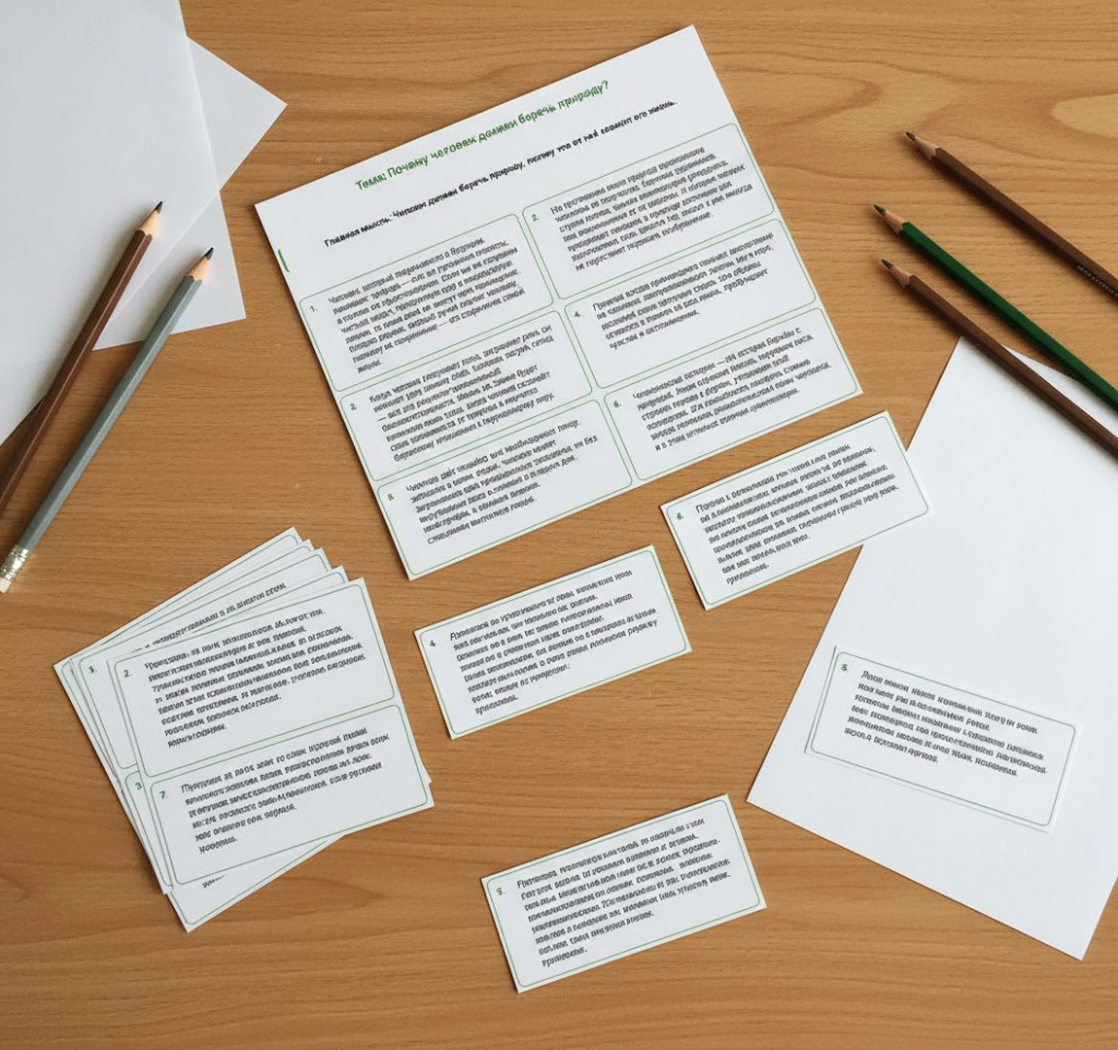 Карточки для подготовки к итоговому сочинению